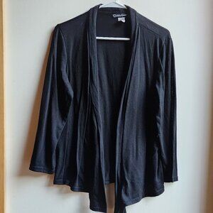 Christine Gerard Black Open Cardigan Size Medium
